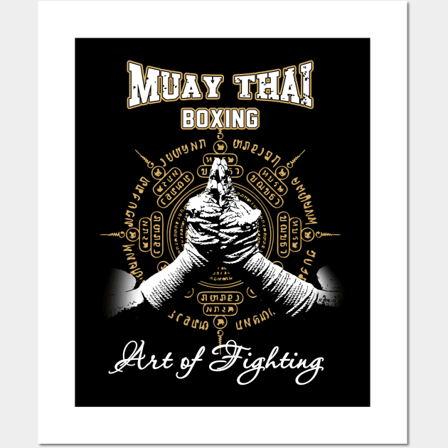 Muay-Thai Boxing Art of Fighting Wall Art by kaitokid